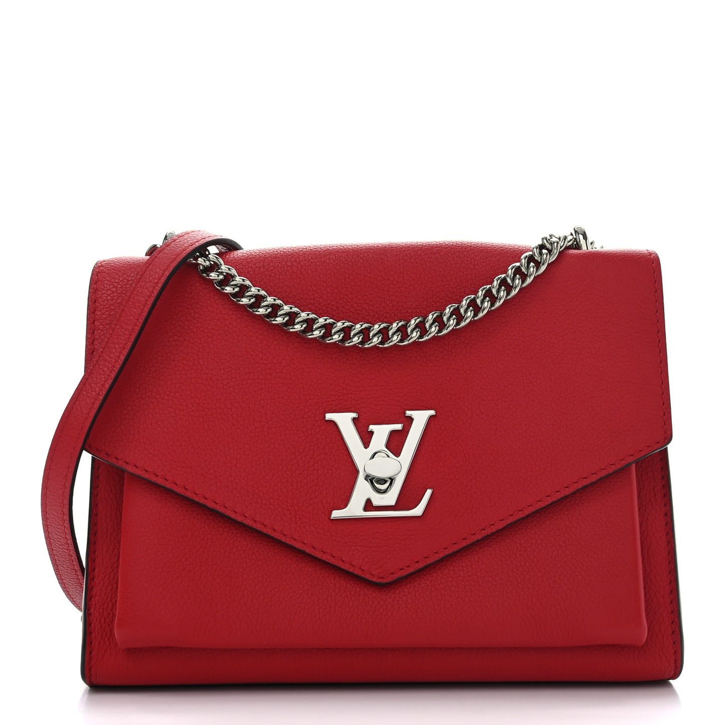 Soft Calfskin Mylockme Chain Bag BB Rubis