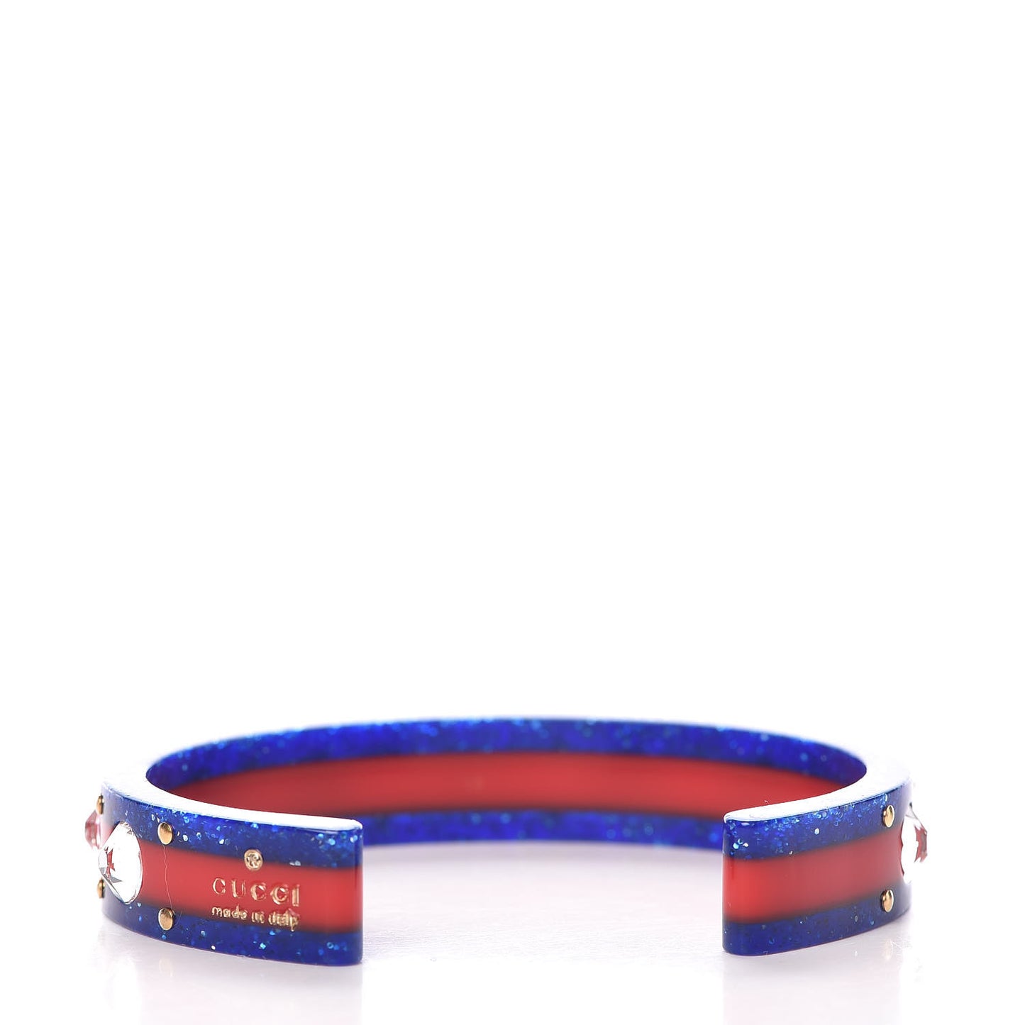 Crystal Web Cuff Blue Red