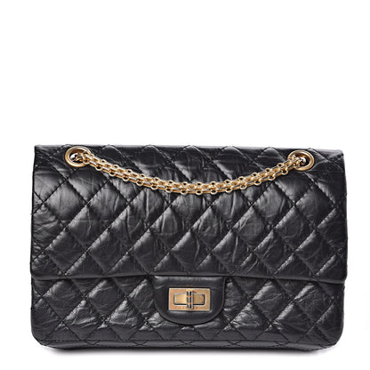 Chanel Aged Calfskin Quilted 2.55 Reissue 225 Flap Black 1 of 14