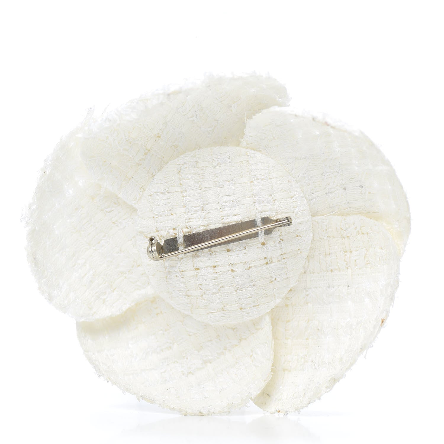 Chanel Fantasy Tweed Camellia Pin Brooch Ivory 3 of 3