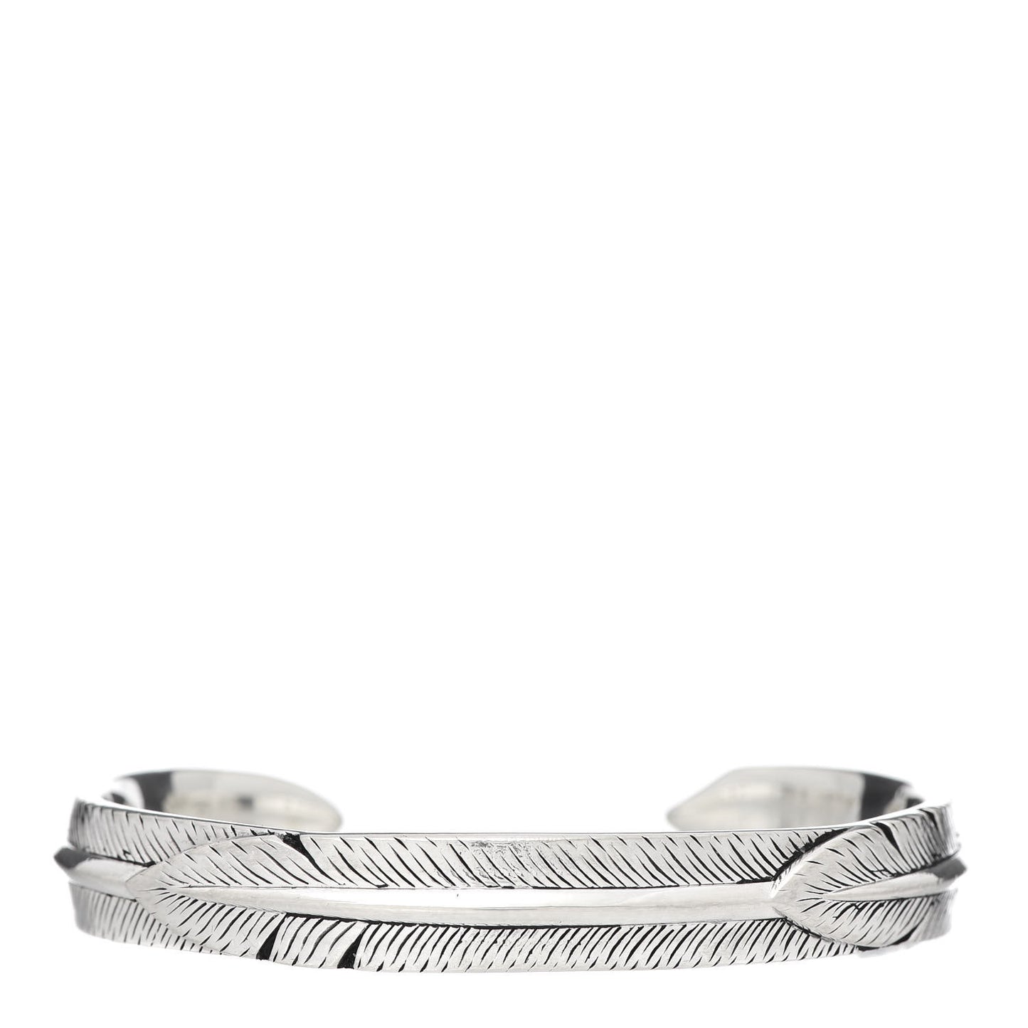Sterling Silver Feather Wrap Cuff Bracelet