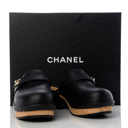Chanel Calfskin CC Turn Lock Clogs 36 Black 9 of 9