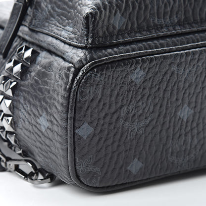 MCM Visetos Studded X-Mini Bebe Boo Backpack Black 9 of 10