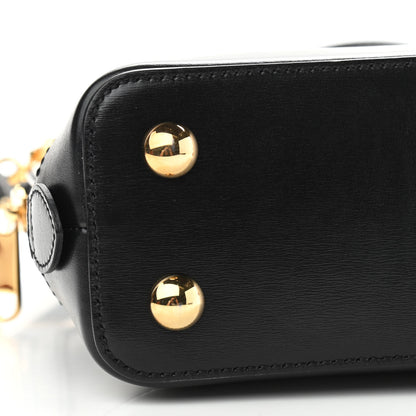 Gucci Boarded Plutone Calfskin Small Horsebit 1955 Top Handle Bag Black 9 of 10