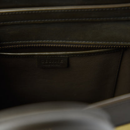 Celine Nubuck Smooth Calfskin Nano Tri-Color Luggage Chartreuse 8 of 10