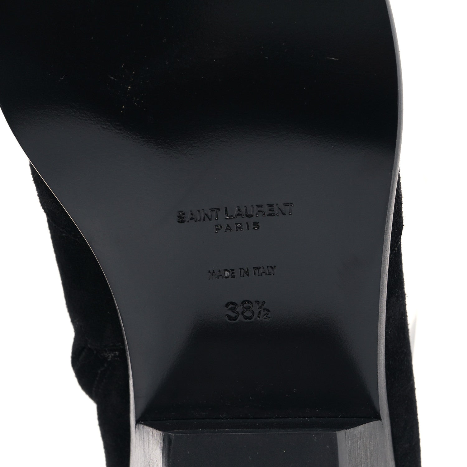 Saint Laurent Suede Chelsea Boots 38.5 Black 6 of 9