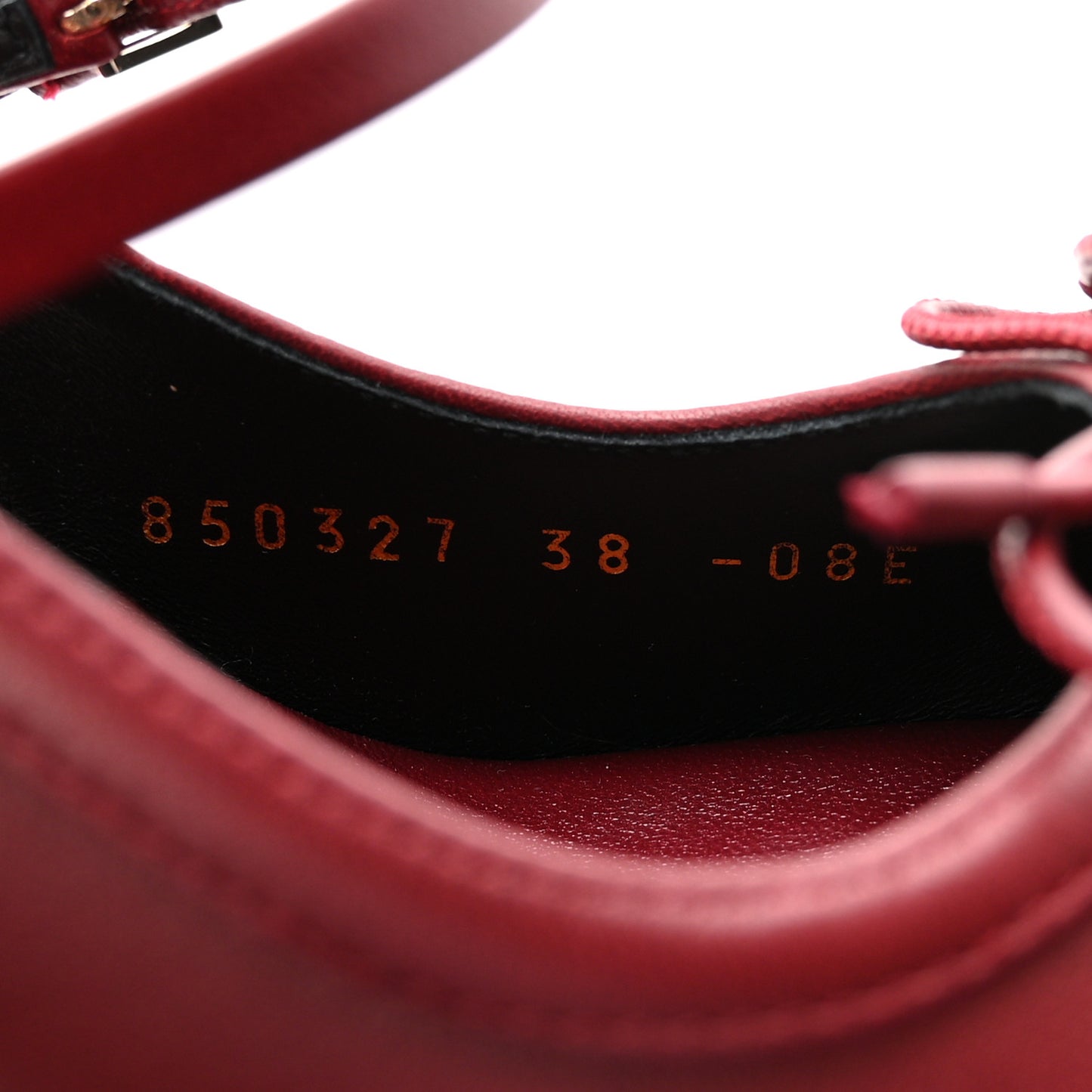 Nappa Charlotte Horsebit Ballet Mary Jane Pumps 38 Rosso Ancora Red