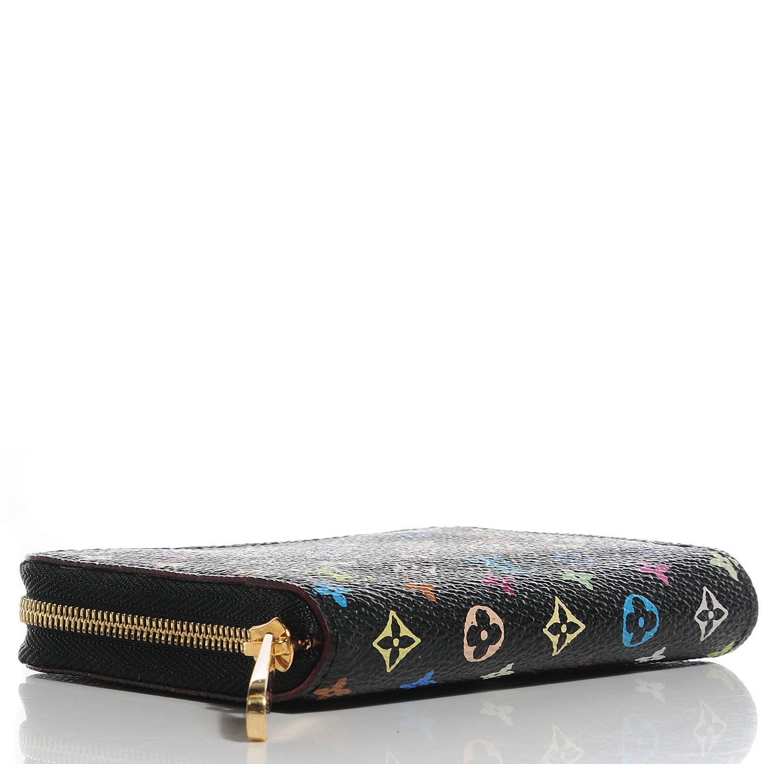 Louis Vuitton Monogram Multicolor Zippy Coin Purse Black Violet 4 of 7