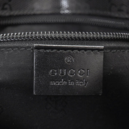 Gucci Imprime Monogram Medium Double Buckle Flap Messenger Bag Black 7 of 9