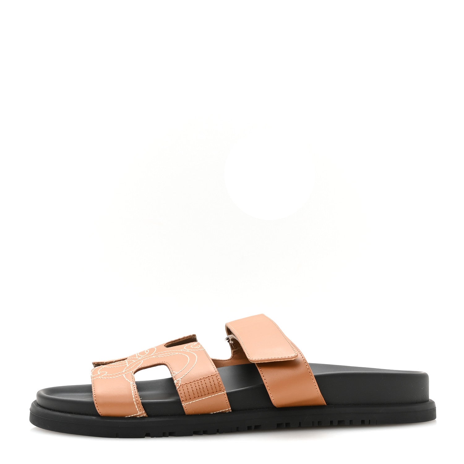 Hermes Calfskin Womens Chypre Sandals 40 Naturel 1 of 9