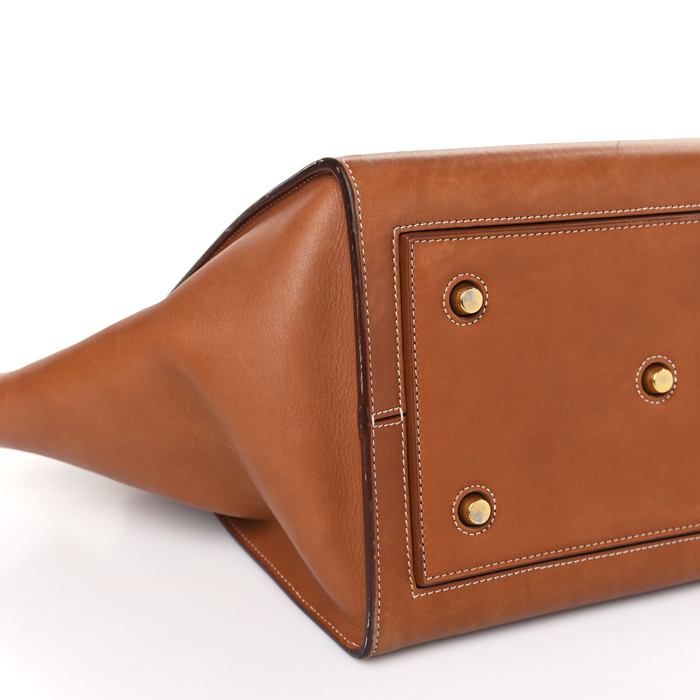 Natural Calfskin Small Tie Knot Tote Tan