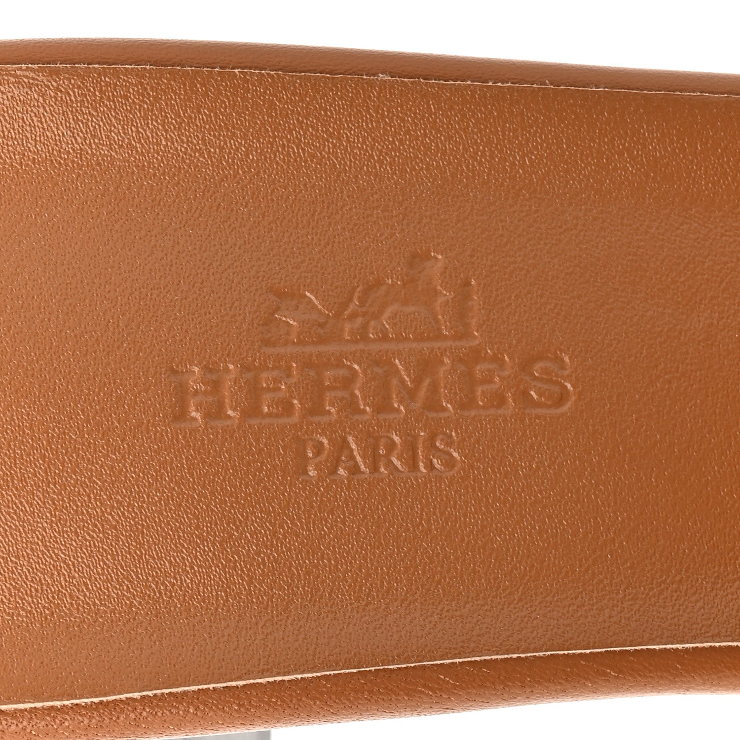 Hermes Calfskin Gigi 50 Sandals 37.5 Gold 8 of 10