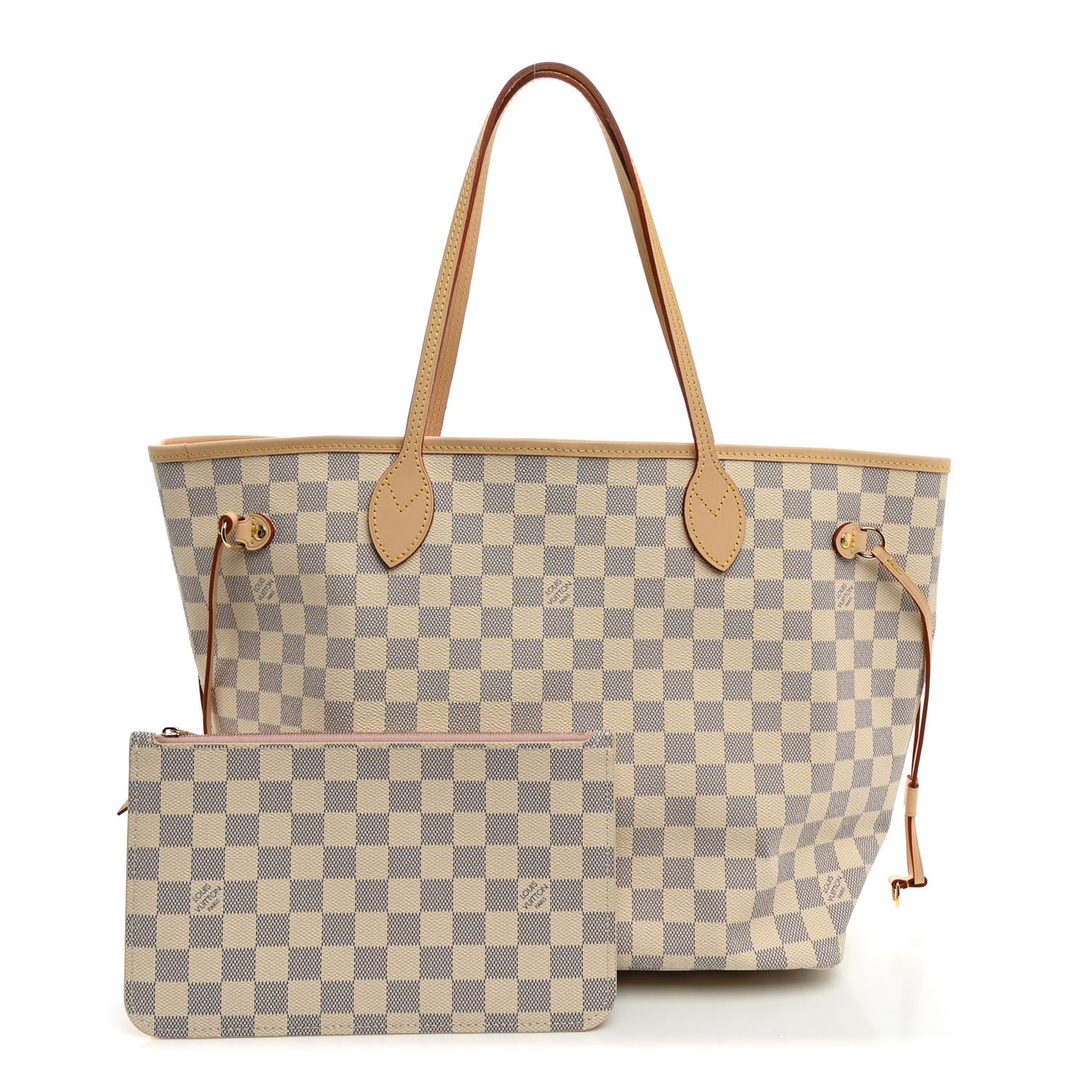 Damier Azur Neo Neverfull MM Rose Ballerine