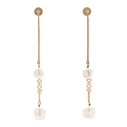 Christian Dior Pearl J'adior Dangle Earrings Gold 1 of 4