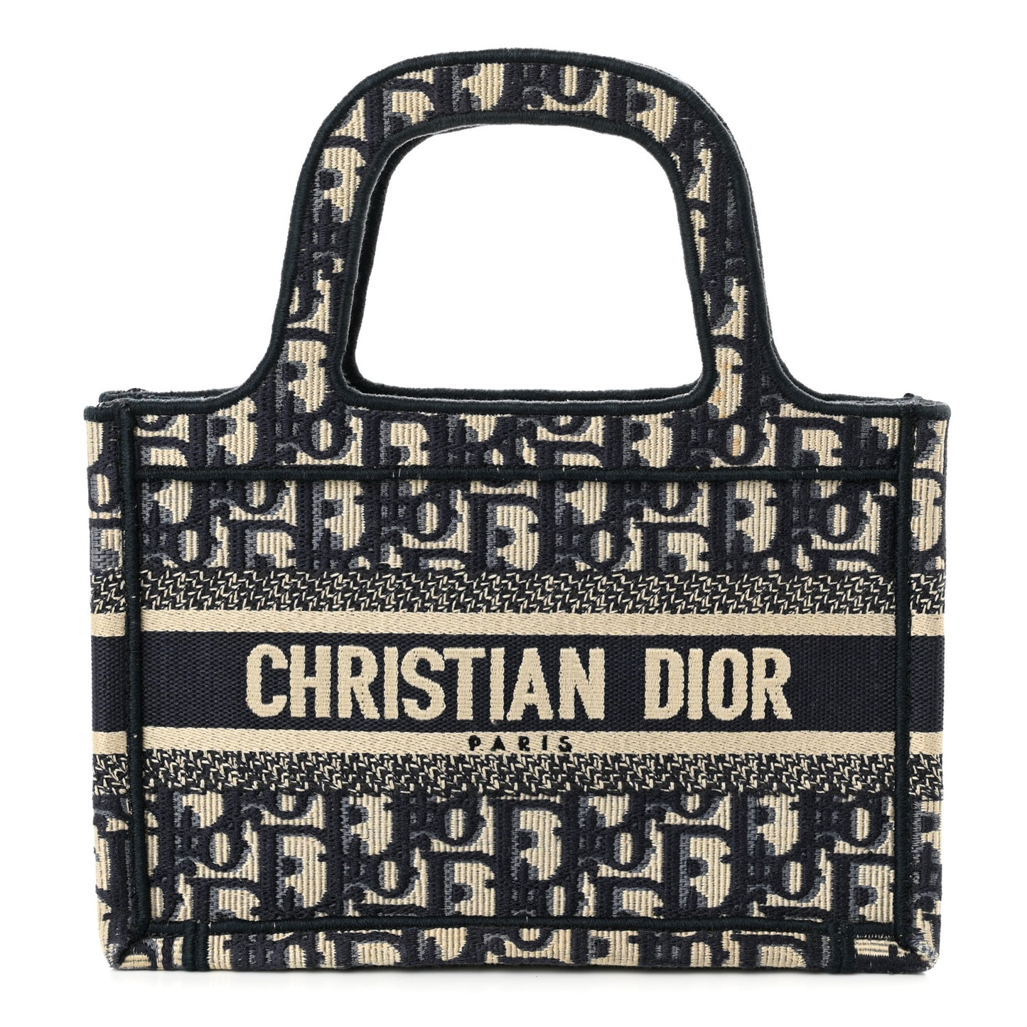 Oblique Mini Book Tote Blue Multicolor