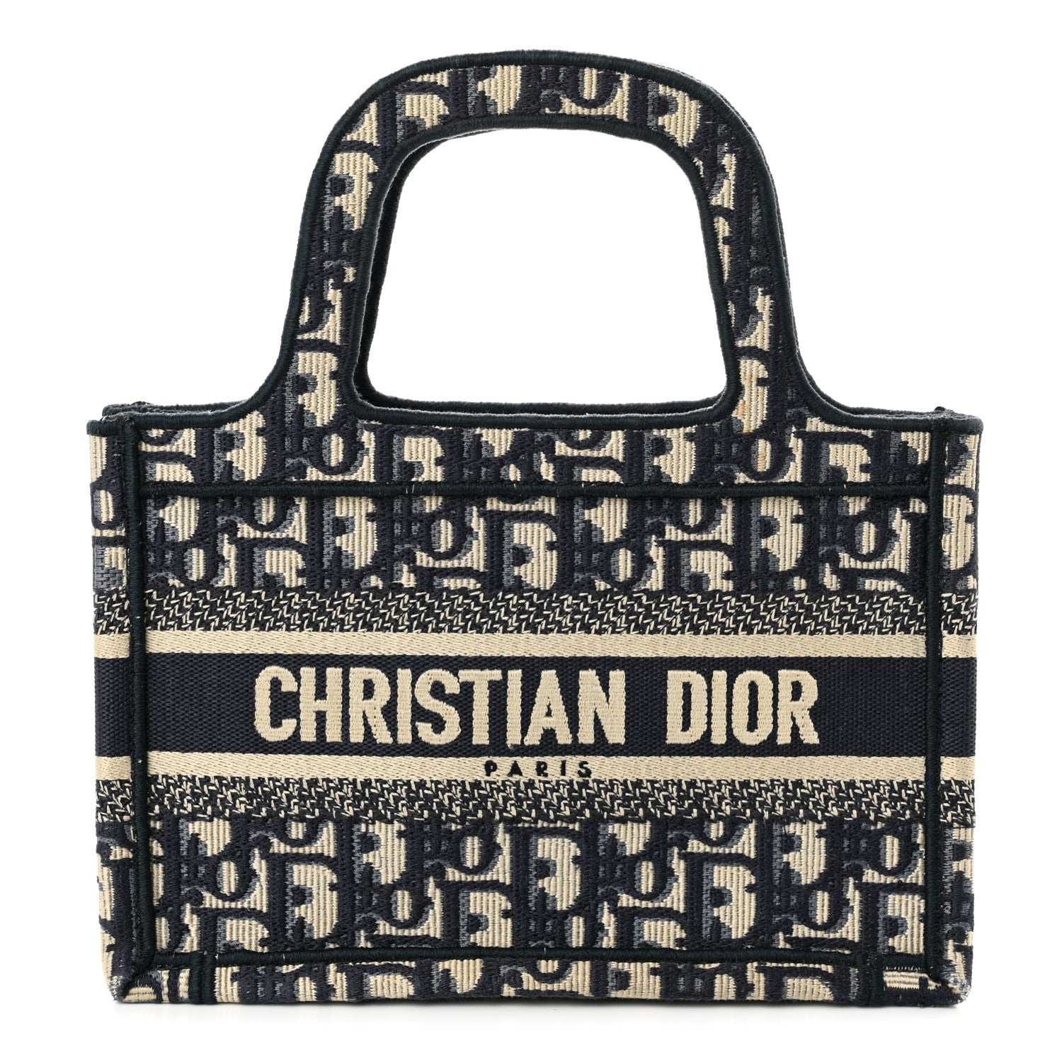 Christian Dior Oblique Mini Book Tote Blue Multicolor 1 of 10