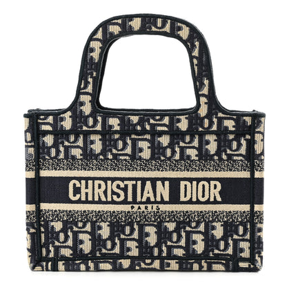 Christian Dior Oblique Mini Book Tote Blue Multicolor 1 of 10
