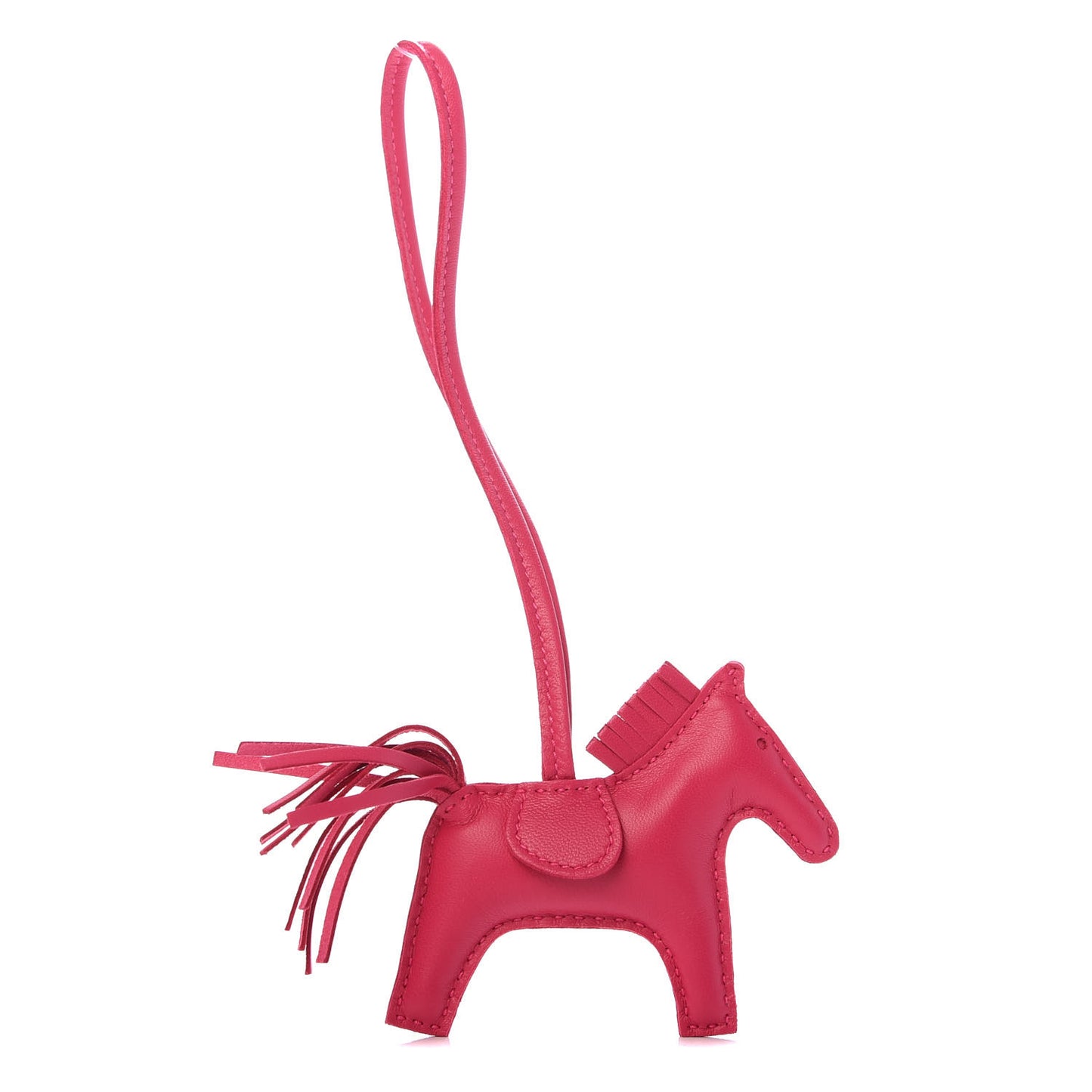 Milo Lambskin Grigri Rodeo Horse Bag Charm PM Rose Mexico