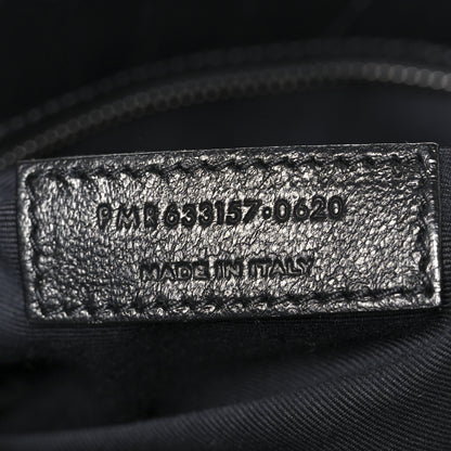 Saint Laurent Crinkled Calfskin Matelasse Monogram Large Niki Chain Satchel Black 8 of 12