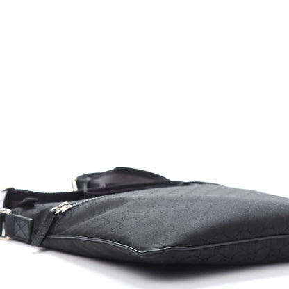 Gucci Nylon Monogram Medium Flat Messenger Bag Black 9 of 12