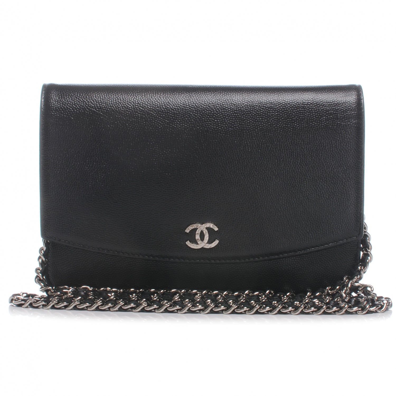 Chanel Caviar CC Wallet on Chain Black 1 of 7