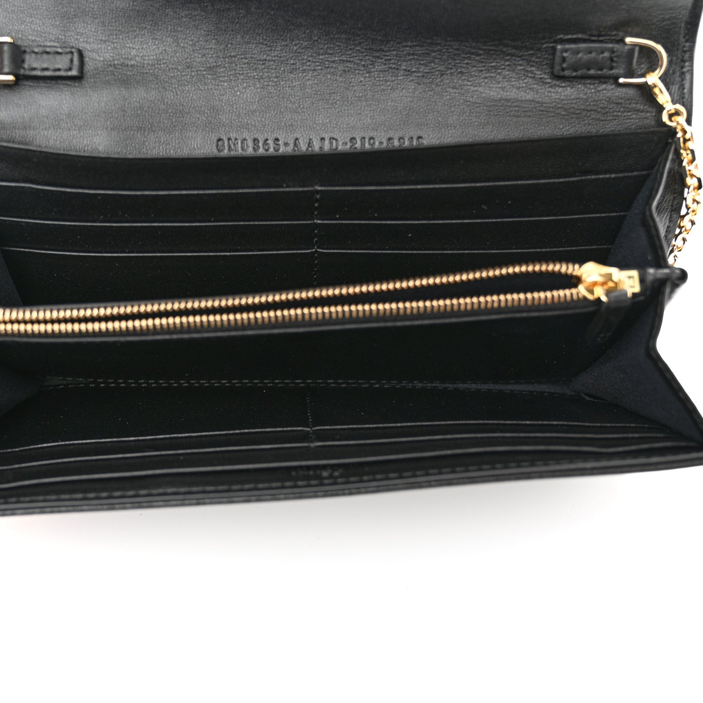 Nappa Matisse FF Embossed Continental Wallet On Chain Black