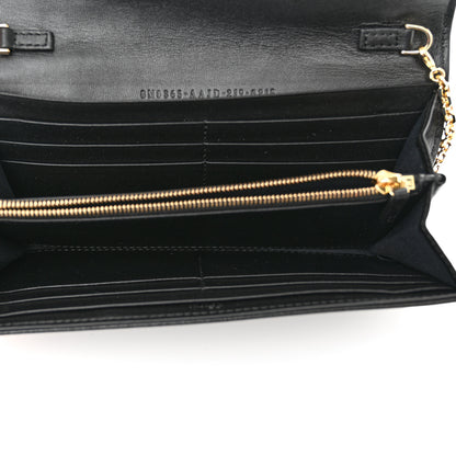Fendi Nappa Matisse FF Embossed Continental Wallet On Chain Black 5 of 10