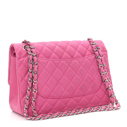 Chanel Iridescent Caviar Quilted Jumbo Double Flap Pink 2 of 9