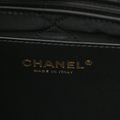 Chanel Satin Quilted Large Bowling Bag Flap Black 7 of 10