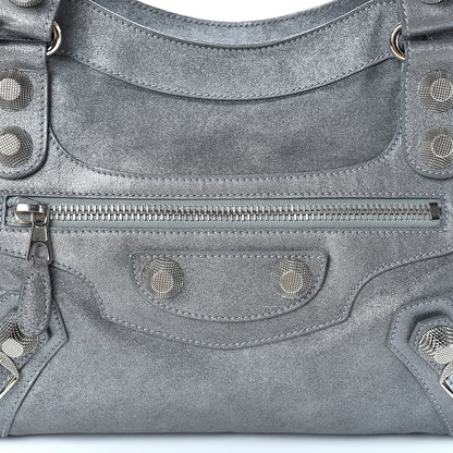 Balenciaga Craquele Calfskin Giant 21 Silver Hardware City Ardoise 9 of 13
