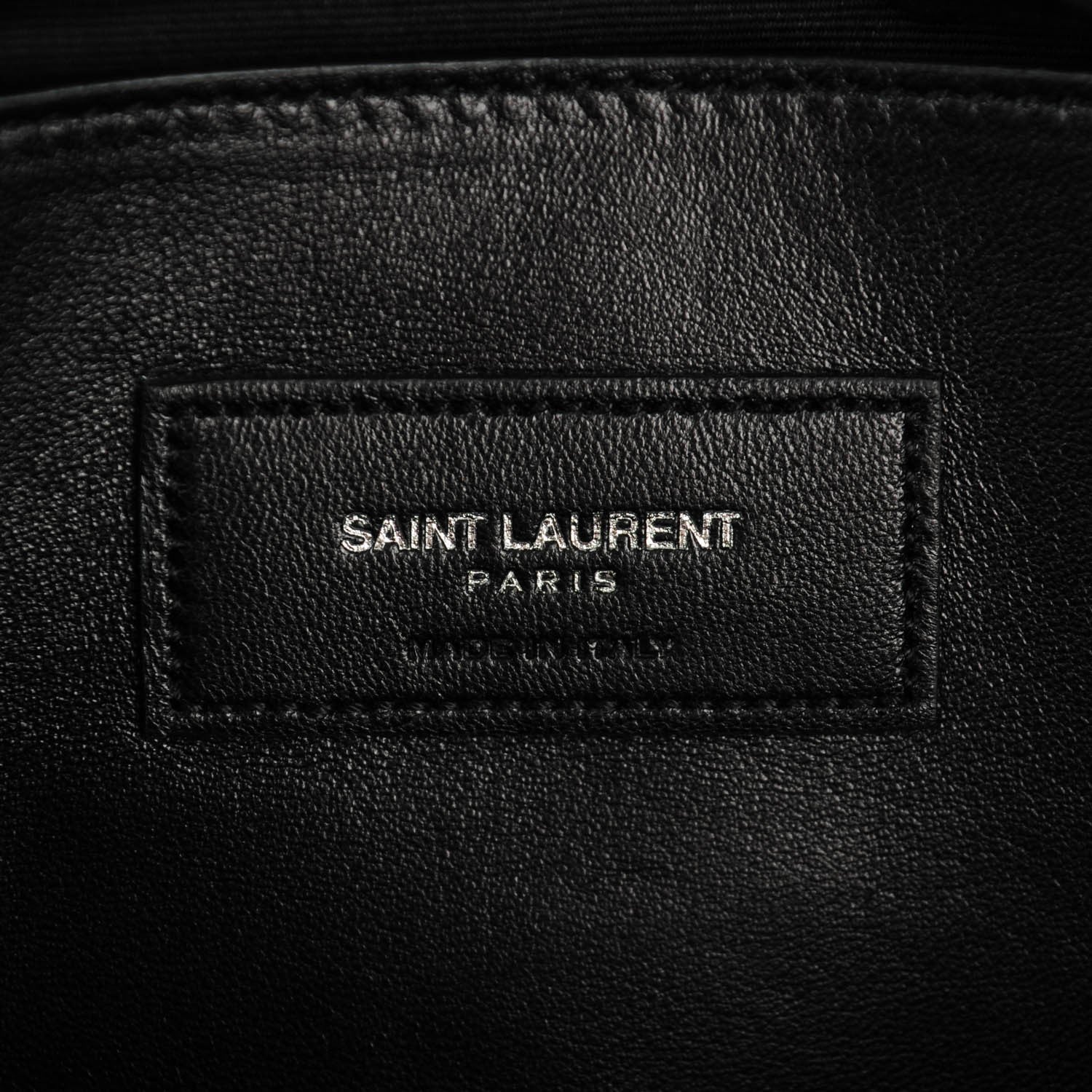 Saint Laurent Grain De Poudre Medium West Hollywood Monogram Fold-Over Black 6 of 7