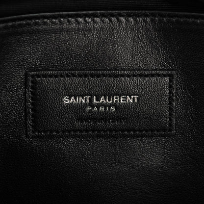Saint Laurent Grain De Poudre Medium West Hollywood Monogram Fold-Over Black 6 of 7