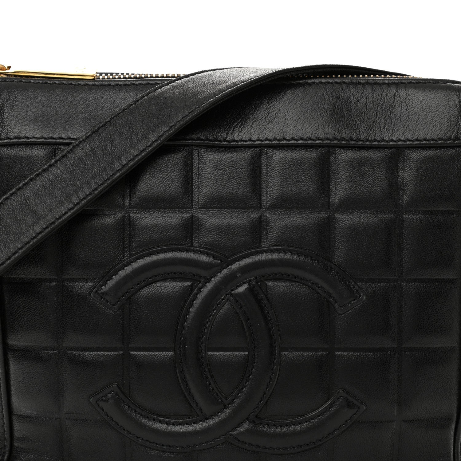 Chanel Lambskin Quilted Small Chocolate Bar Shoulder Bag Black 7 of 10