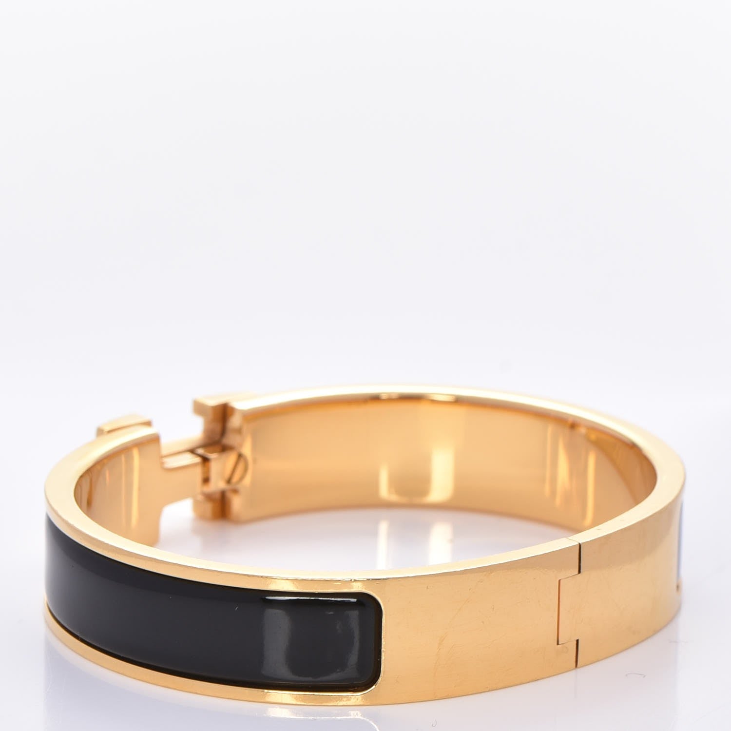 Hermes Enamel Narrow Clic Clac H Bracelet PM Black 3 of 4