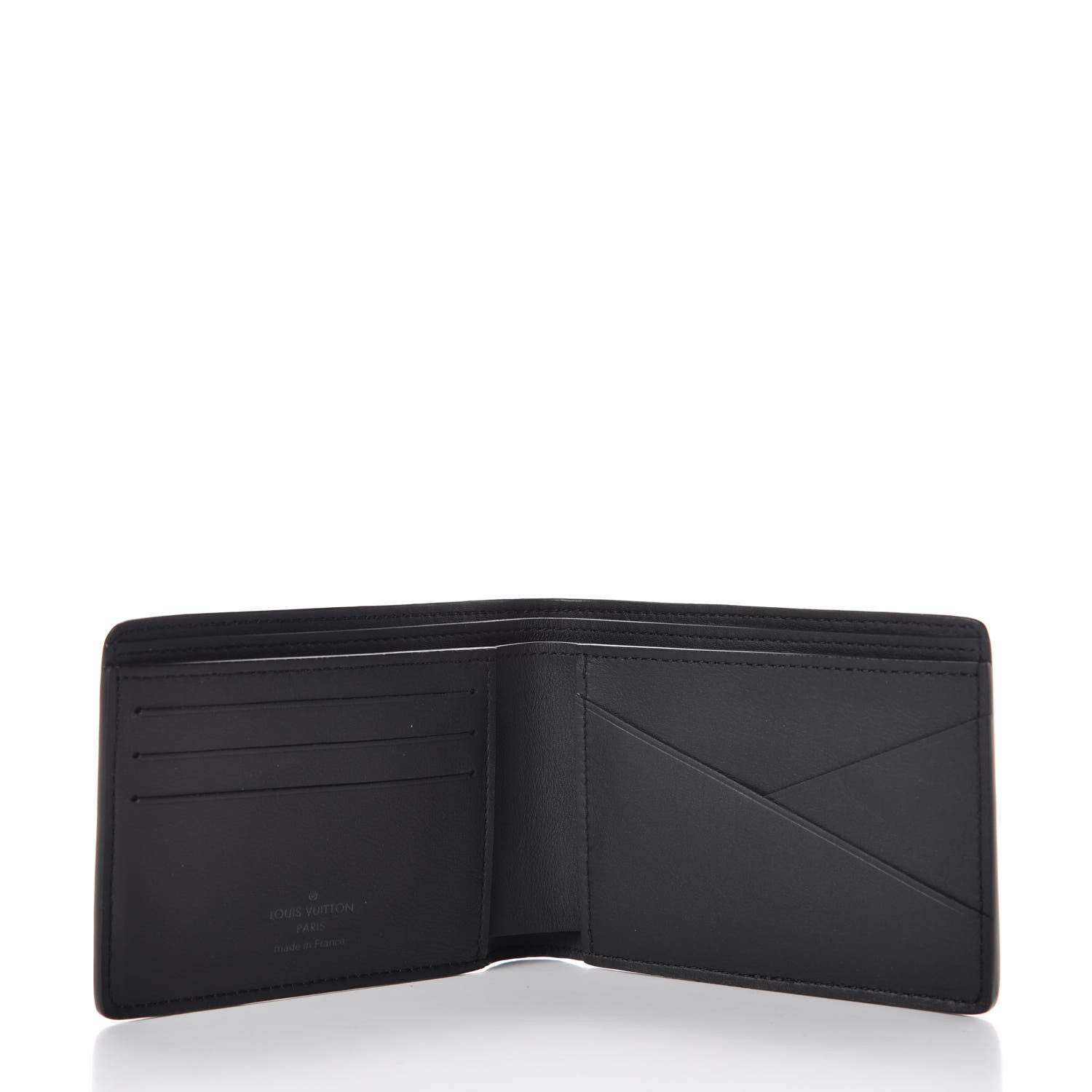 Louis Vuitton Calfskin Monogram Shadow Multiple Wallet Black 5 of 7