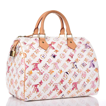 Louis Vuitton Watercolor Aquarelle Speedy 30 White 3 of 11