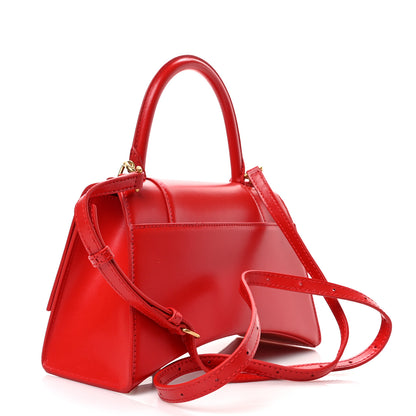 Balenciaga Shiny Box Calfskin Small Hourglass Top Handle Bag Bright Red 3 of 8