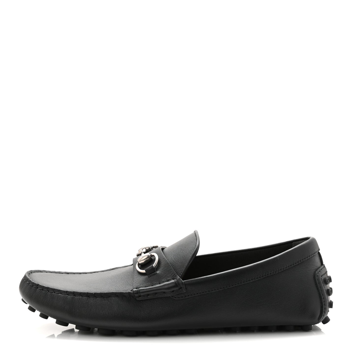 Soft Clove Calfskin Mens Horsebit Driver Loafers 9.5 Black