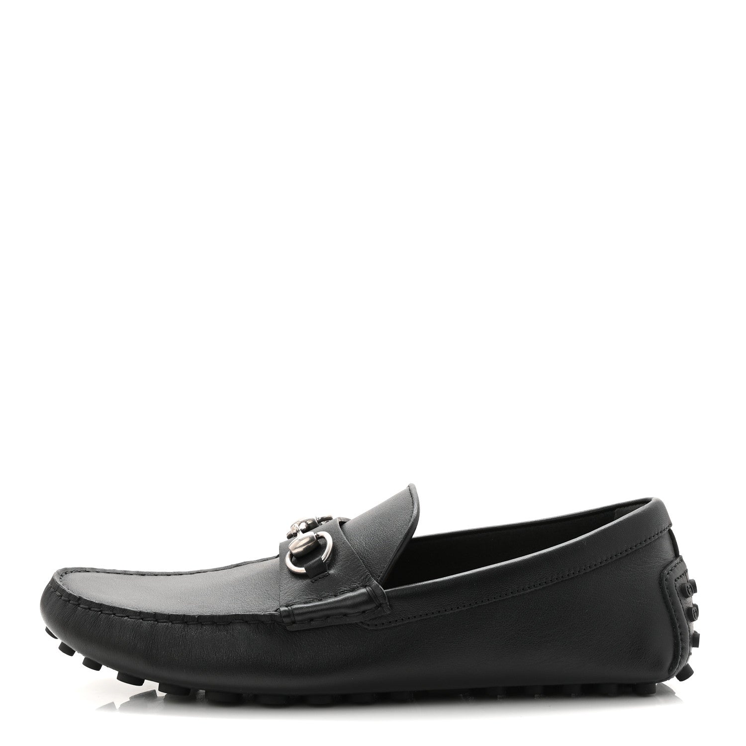 Gucci Soft Clove Calfskin Mens Horsebit Driver Loafers 9.5 Black 1 of 10