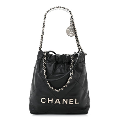 Chanel Shiny Calfskin Quilted Mini Chanel 22 Black 1 of 10