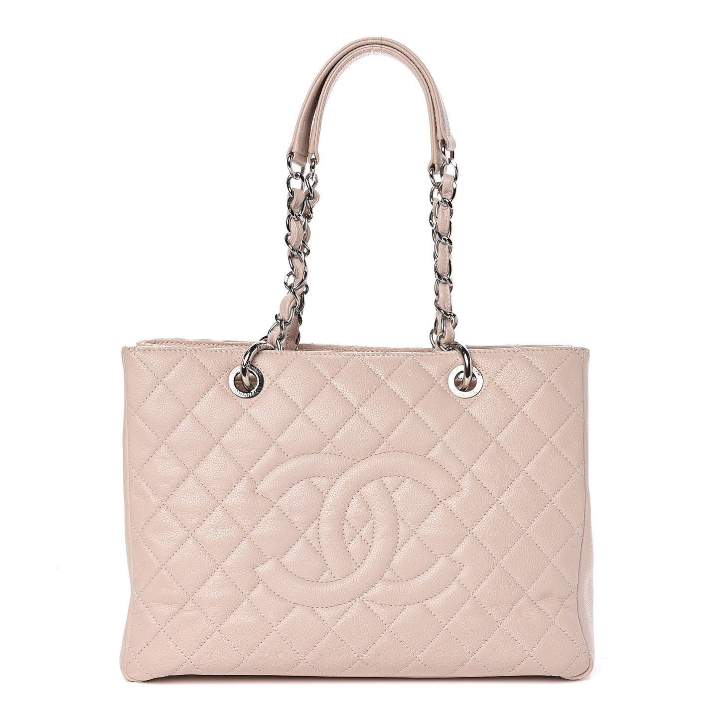 Caviar Quilted Grand Shopping Tote GST Light Pink