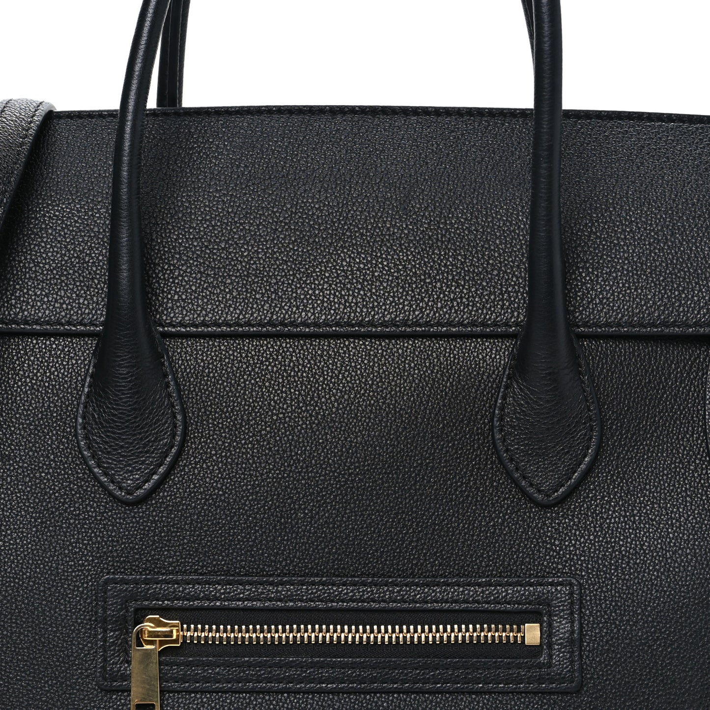 Supple Shiny Lambskin Medium Smiling New Luggage Black
