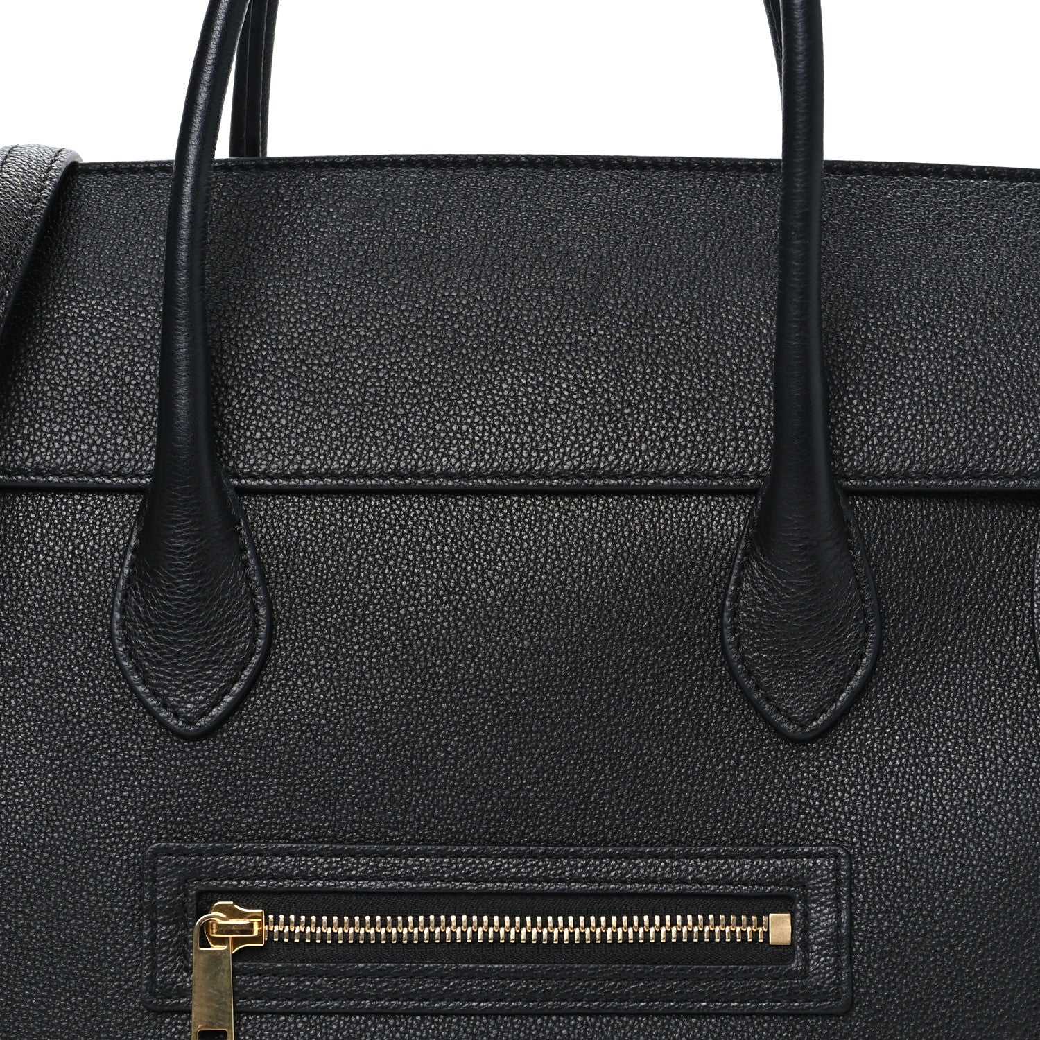 Celine Supple Shiny Lambskin Medium Smiling New Luggage Black 8 of 10