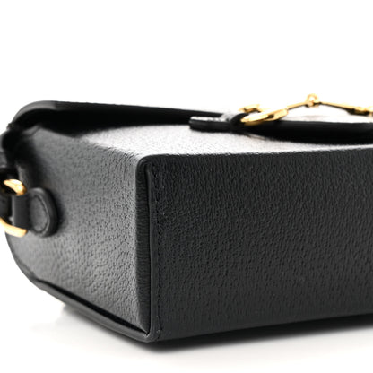 Gucci Calfskin Horsebit 1955 Shoulder Bag Black 9 of 11