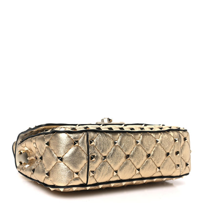 Valentino Garavani Metallic Nappa Small Rockstud Spike Shoulder Bag Mekong 4 of 10