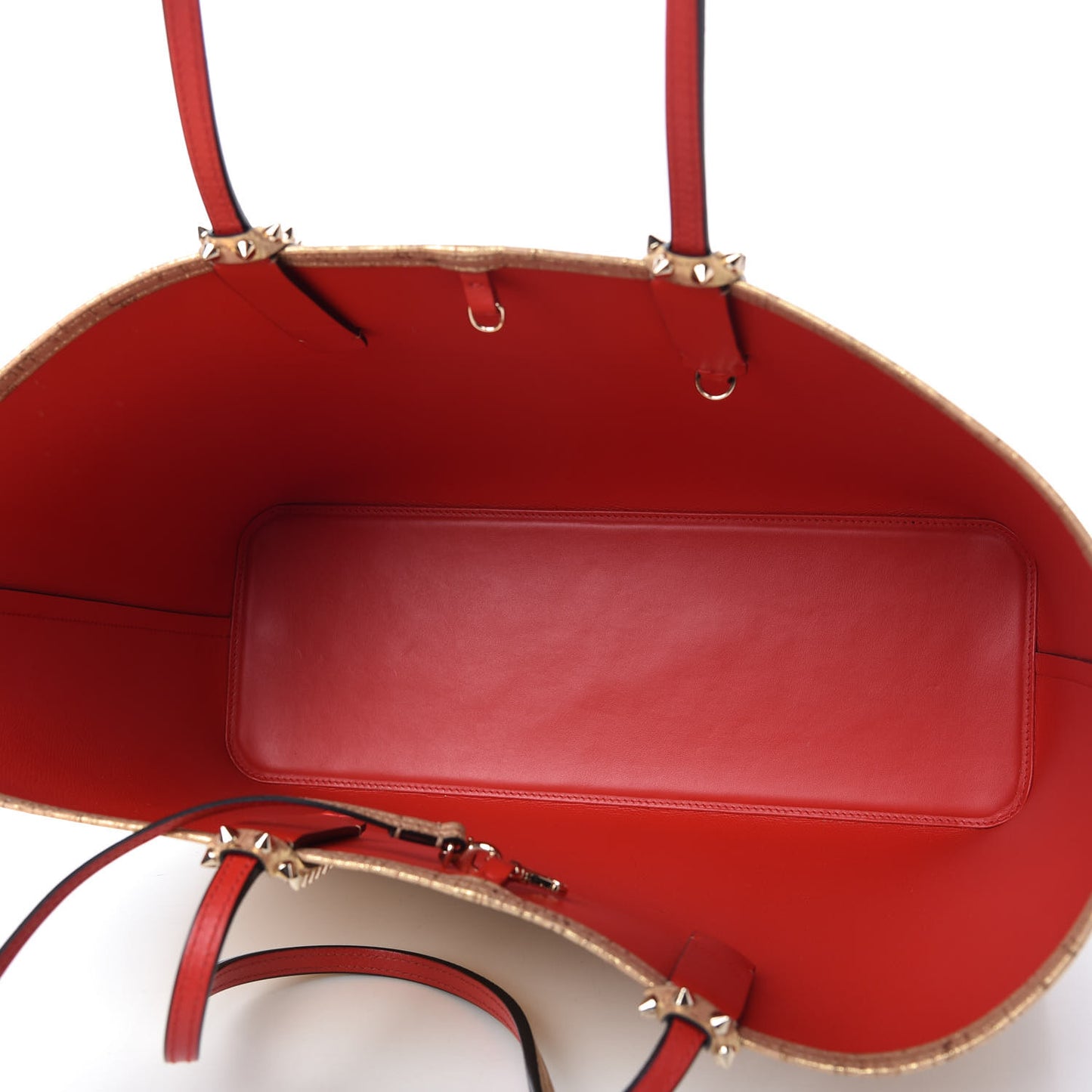Calfskin Liege Pepite Cork Spikes East West Cabata Tote Snow