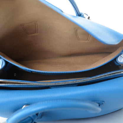 MCM Grained Calfskin Medium Milla Tote Tile Blue 7 of 9