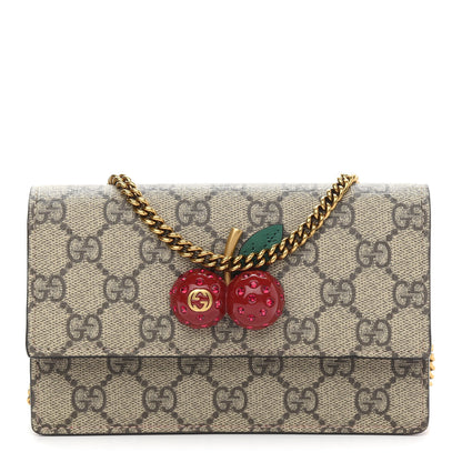 Gucci GG Supreme Monogram Mini Cherry Chain Bag 1 of 8