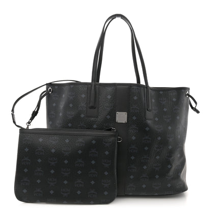 MCM Visetos Large Liz Reversible Shopper Tote Black 4 of 18
