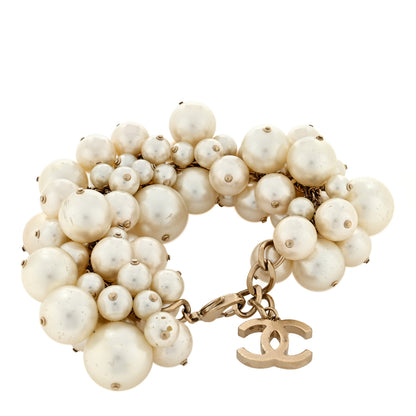 Chanel Pearl CC Cluster Bracelet Gold 2 of 3